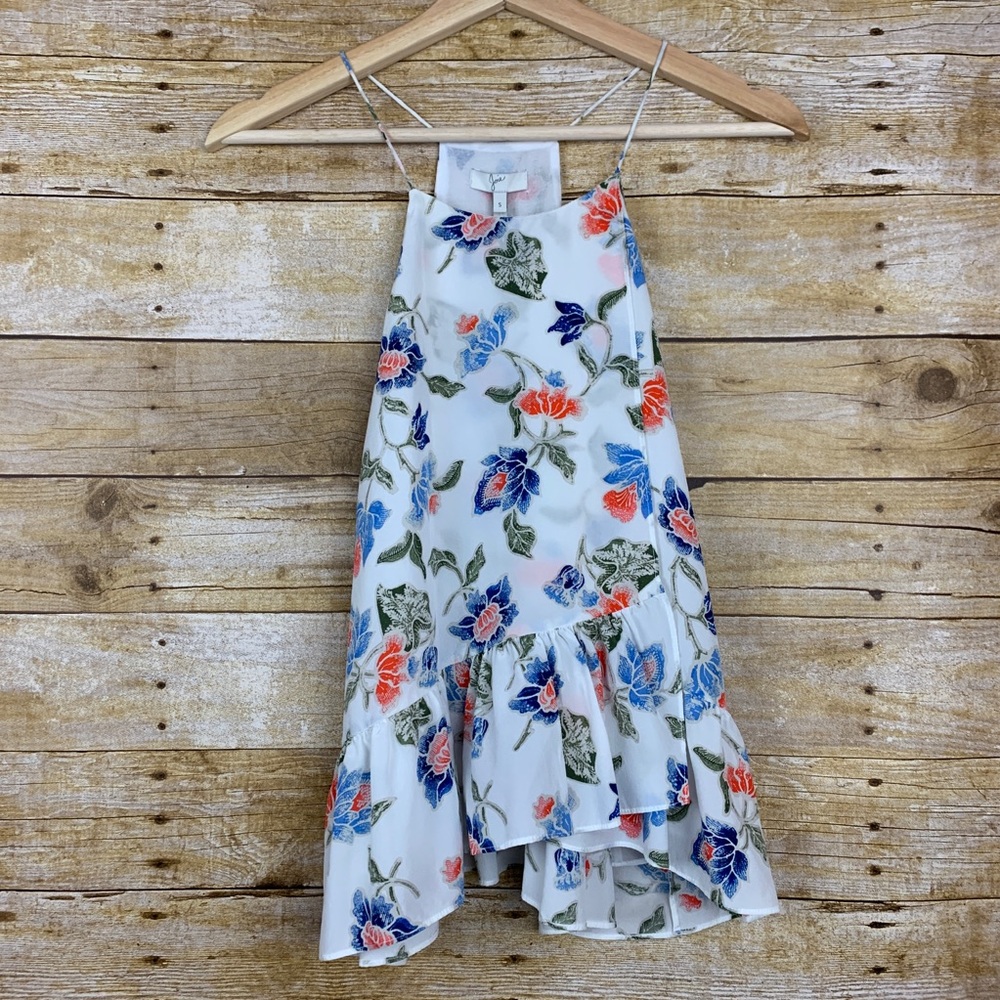 Joie Derwen Floral Racerback Top Small 100% Silk